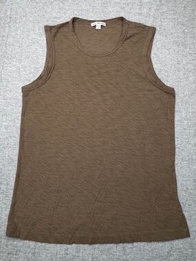 James Perse Standard Slub Jersey Muscle Tank Top NWOT Size 0 XS Brown Heather